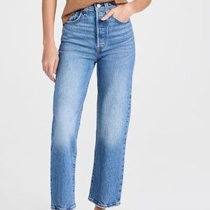 Levi's Womens Premium Ribcage Straight Ankle Jeans 27 Dance Around